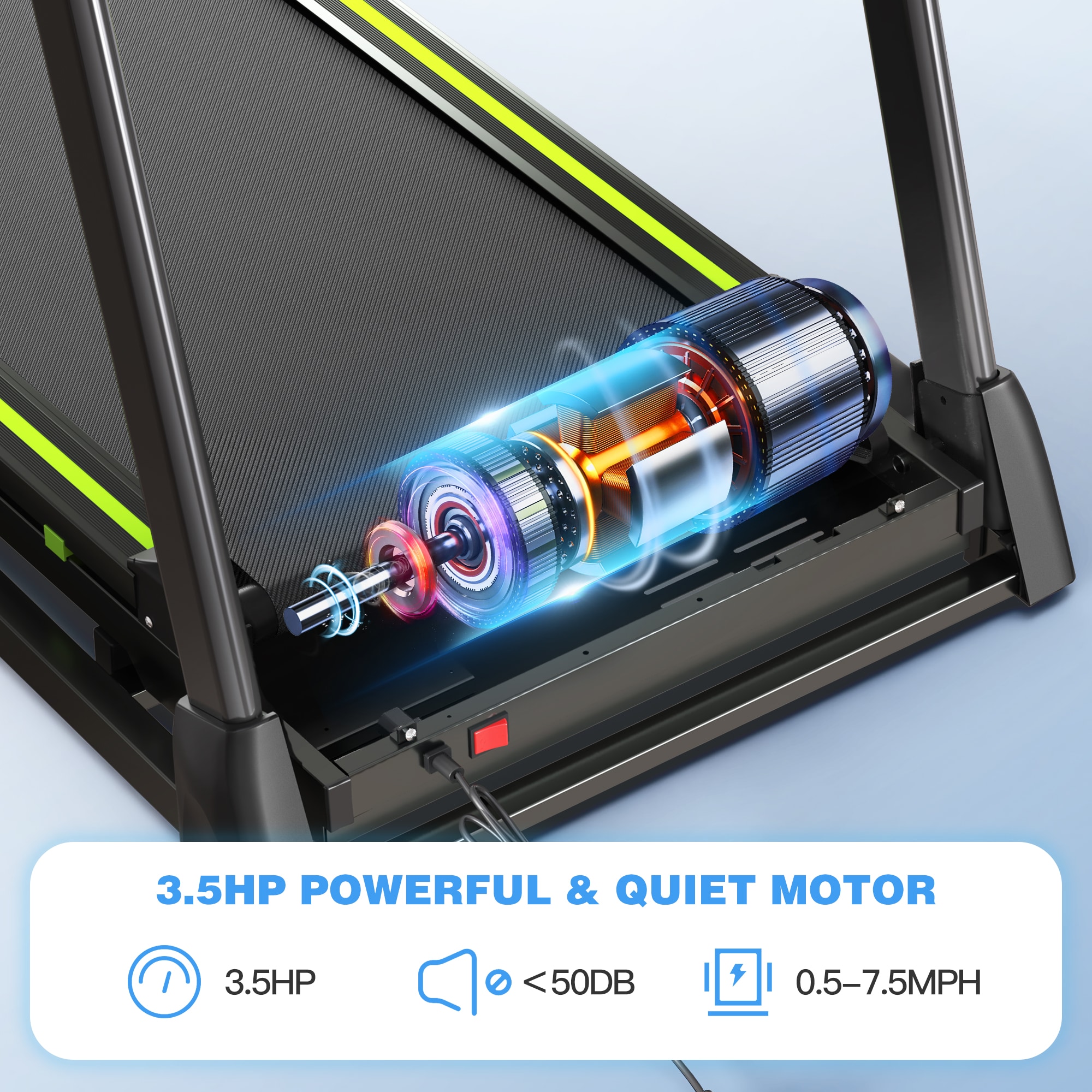 Folding Treadmill For Home With Quiet Motor And App Control_voghion.com